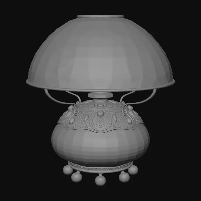 3D model for Tiffany-style stained-glass lamp