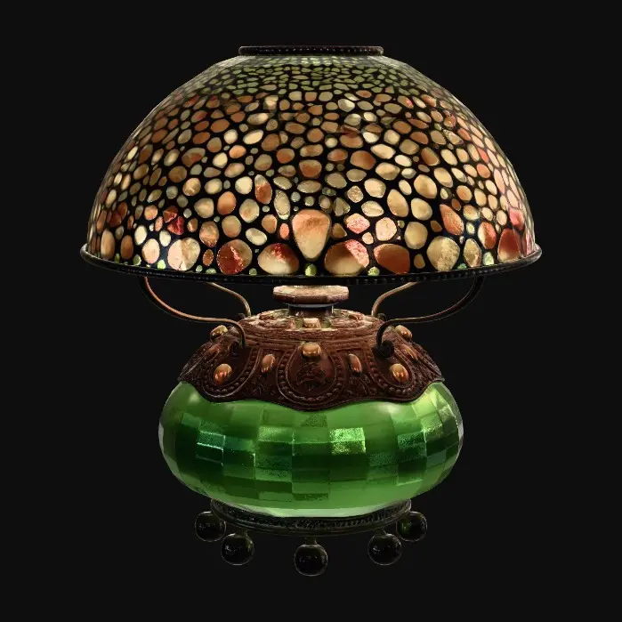 3D model for Tiffany-style stained-glass lamp