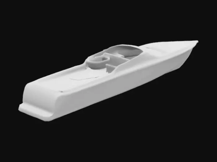 3D model for Sleek Yacht on Water