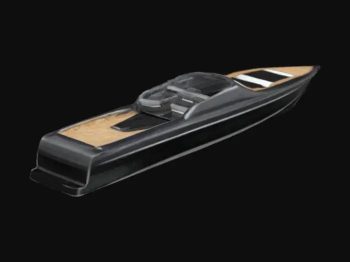 3D model for Sleek Yacht on Water