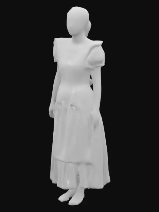 3D model for Create a 1.79m female  in symmetrical T-pose, game-ready for Mixamo rigging. Design a female DOMINICAN peasant " maria trinidad sanchez ¨from 1800 .Ensure realistic fabric textures and clear fingers/toes positioned .Focus on realistic attire and physique 4K realism with historical accuracy and details from the context of the era. Focus on proportion and authentic vibe REMEMBER TO CREATE DIFFERENT MODELS ,NAKED AND WITH CLOTHES#realistic#