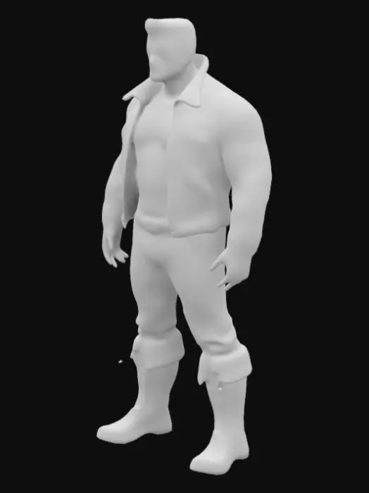 3D model for #realistic#, a high-res 3D model of a 1.79m athletic male in Symmetrical , game-ready T-Pose Standing. Ensure a toned, athletic build with defined abs and arms for Mixamo rigging. The character has short hair , moustache , and wears a brown  jacket, knee-high boots, and light pants, reflecting the 1800s era. Focus on realistic attire and physique, with clear, proportional 5 fingers on each hand. Suitable for a historical game setting, 4K realism