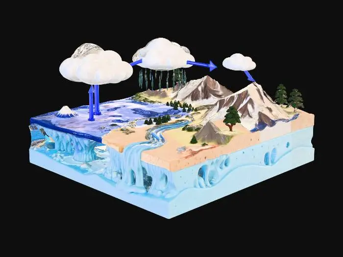 3D model for 水循环模型