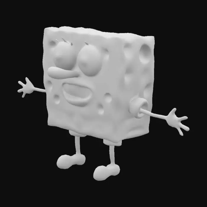 3D model for stone Spongebob
