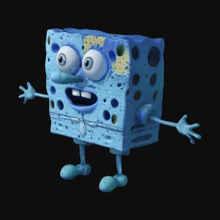 3D model for stone Spongebob