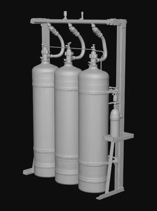 3D model for Fire Suppression Cylinders