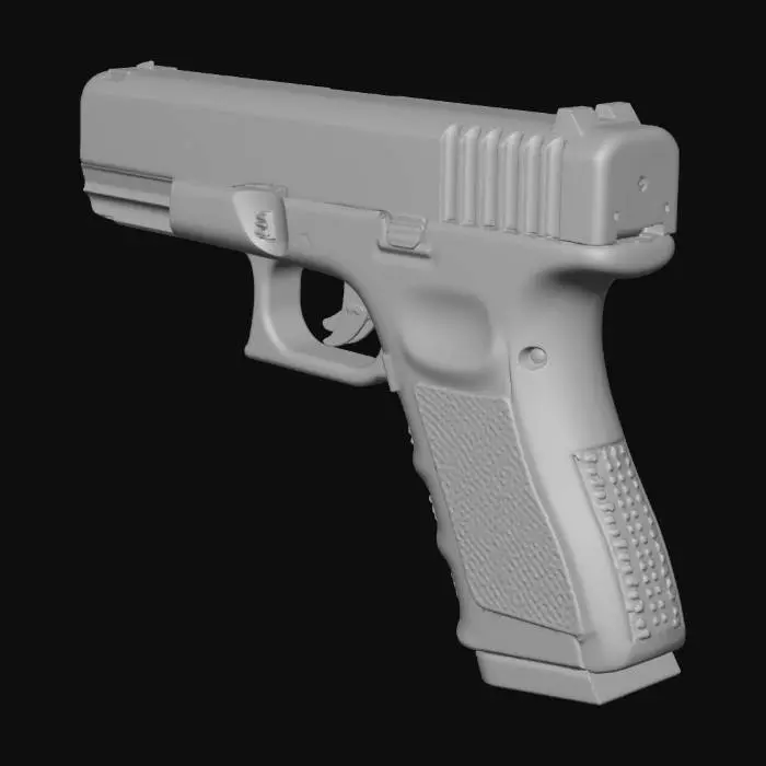 3D model for Black Handgun