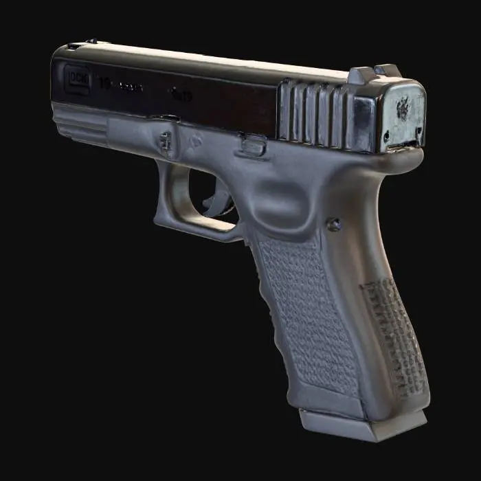 3D model for Black Handgun