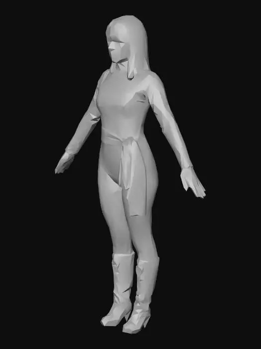 3D model for Arms Wide, Red Sash