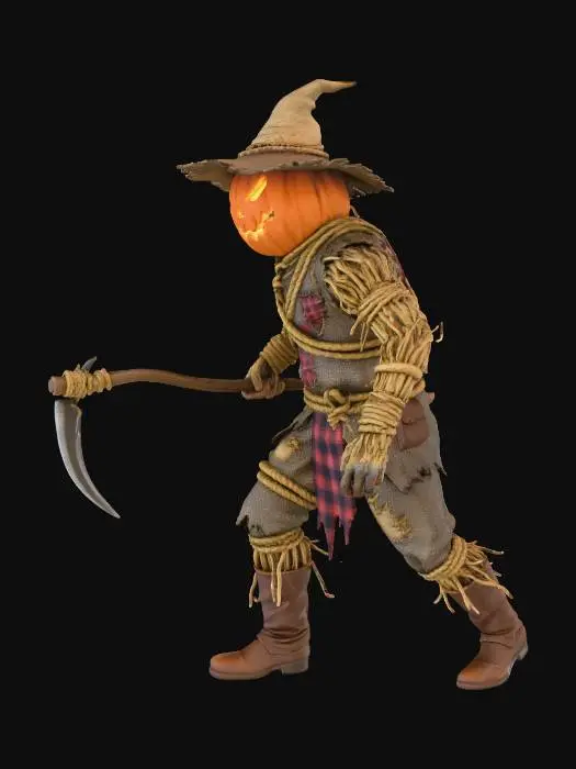 3D model for Pumpkin Scarecrow Warrior