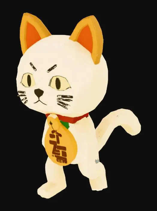3D model for Lucky Cat Sculpture