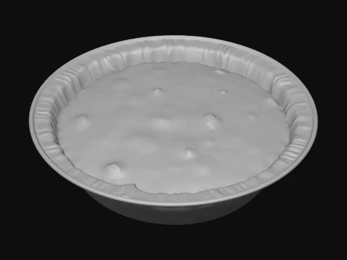 3D model for a pie tin with a radioactive green slime jello filling