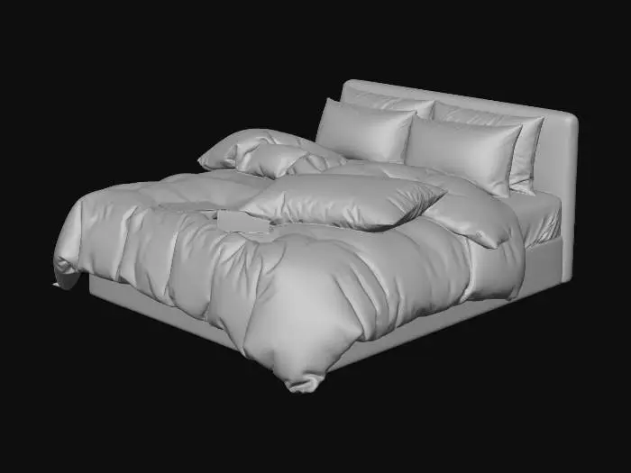 3D model for 淡蓝色床