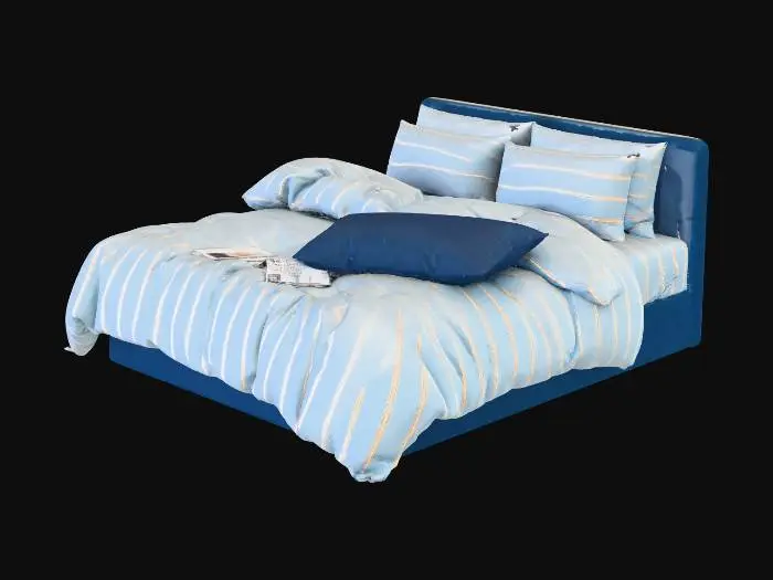 3D model for 淡蓝色床