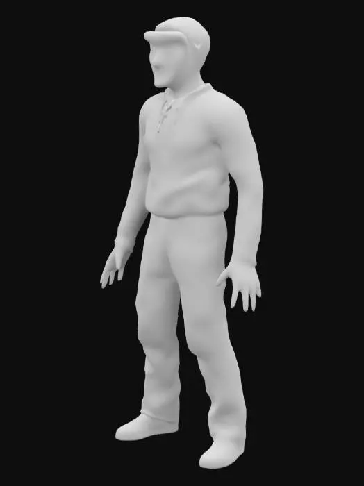3D model for Jester in Orange Jumpsuit