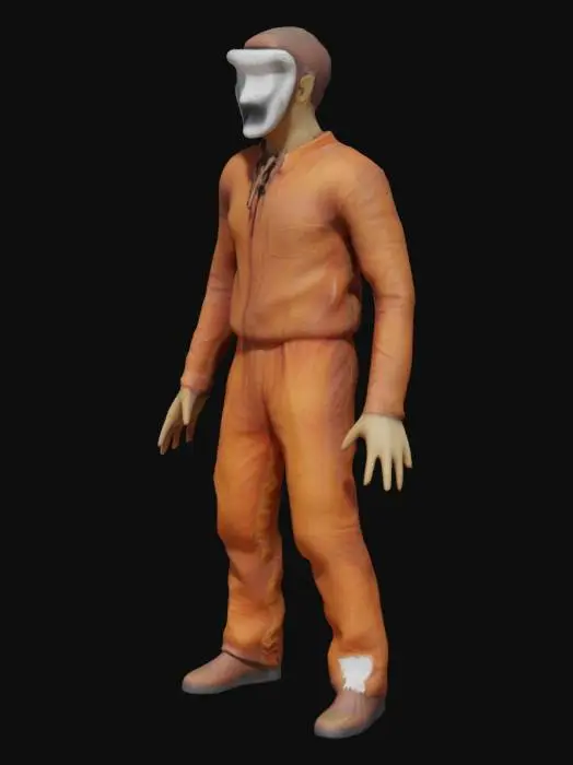 3D model for Jester in Orange Jumpsuit