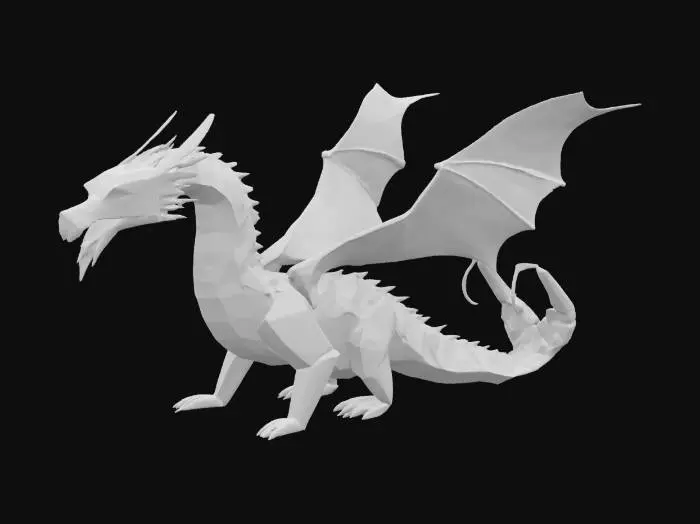 3D model for origami dragon