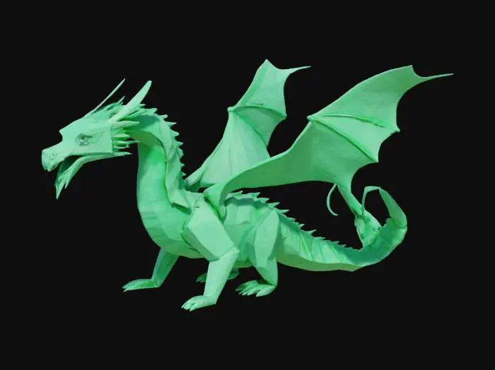 3D model for origami dragon