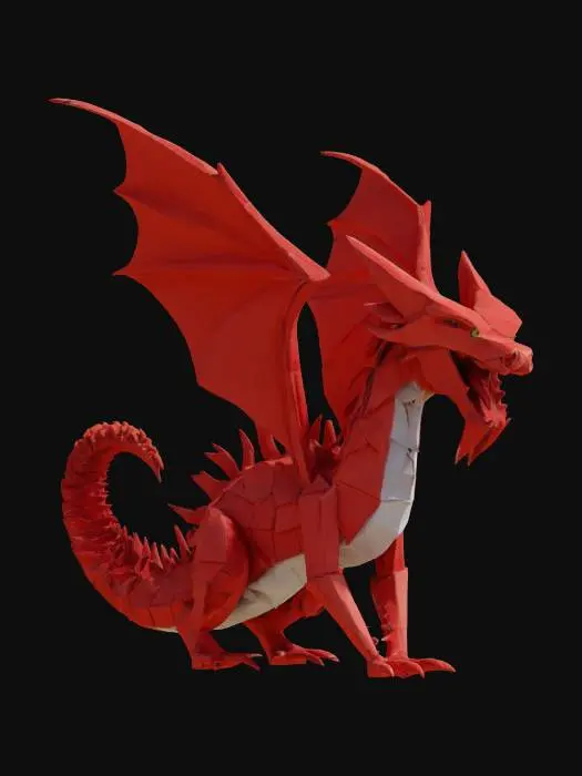 3D model for origami dragon
