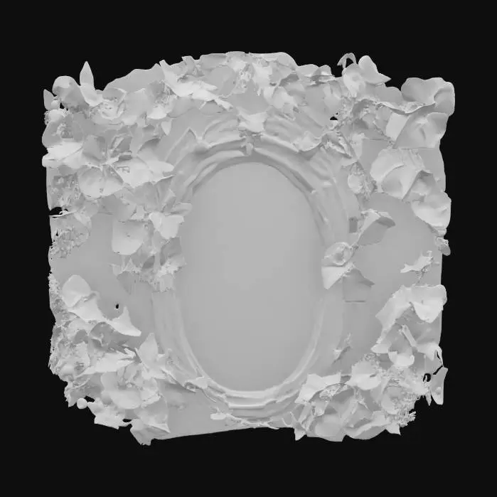 3D model for make a saitanic looking portal with flowers growing on it