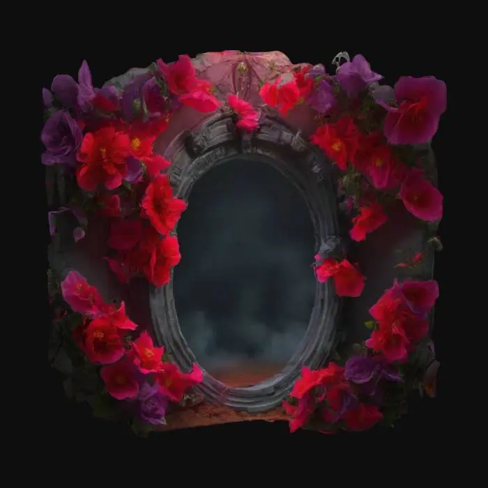 3D model for make a saitanic looking portal with flowers growing on it