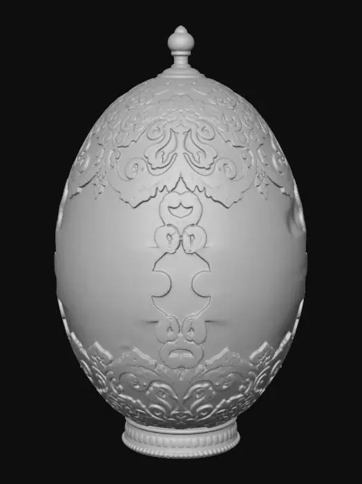 3D model for A large egg decorated in gold filigree and scenes of adventure , #EasterEgg2026#