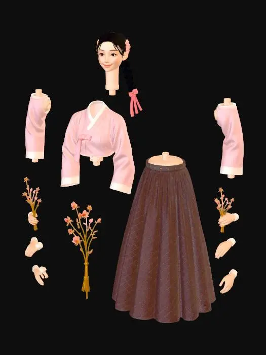 3D model for Disassembled Hanbok