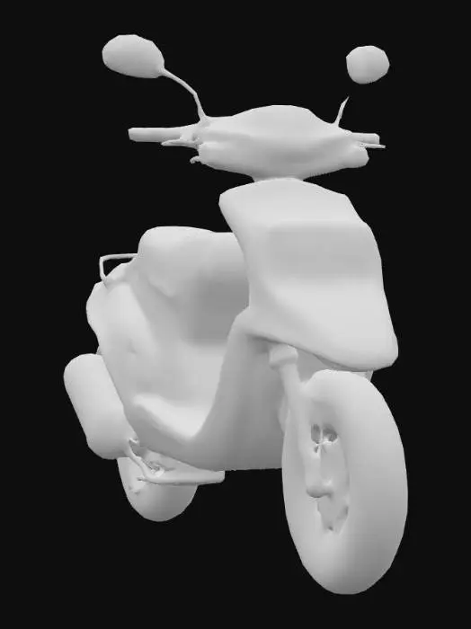 3D model for Blue-and-White Scooter