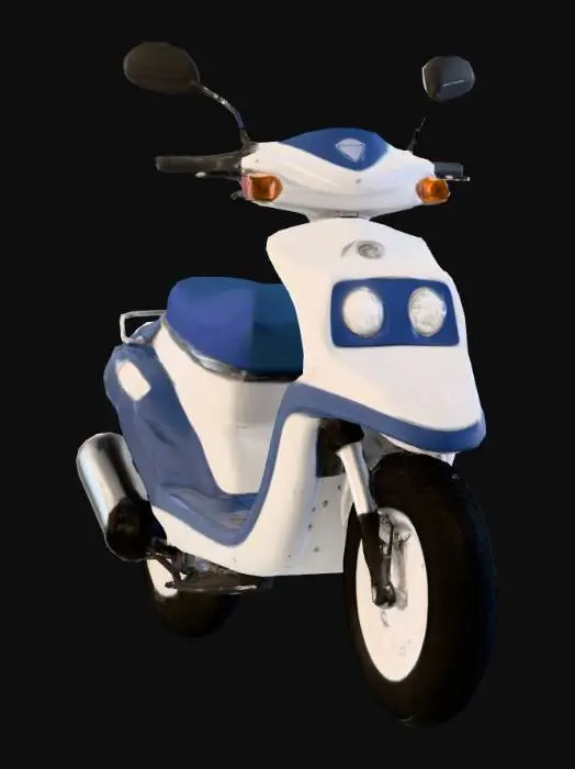 3D model for Blue-and-White Scooter