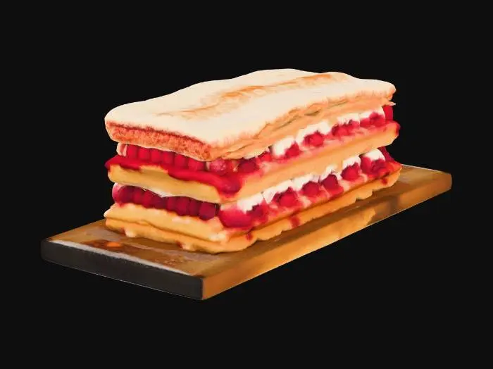 3D model for Barra crocante de frambuesa