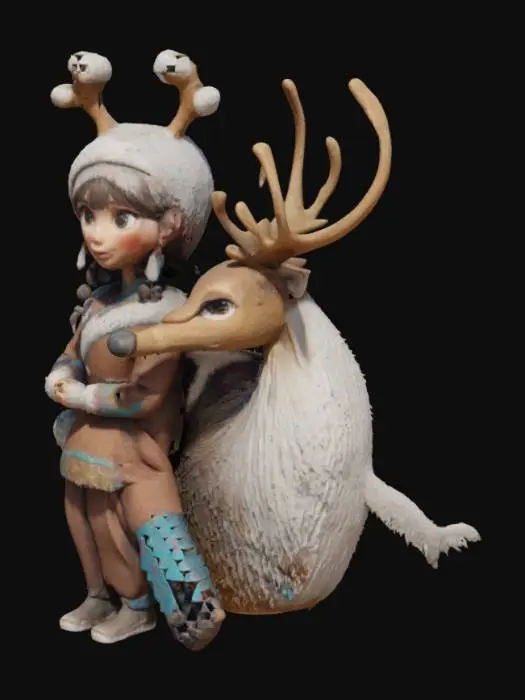 3D model for 鄂温克族