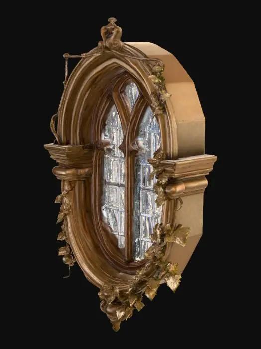 3D model for ROUND MEDIEVAL WINDOW WITH FRAME