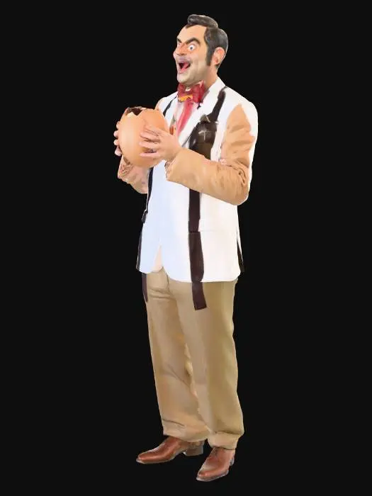 3D model for Mr bean holding an egg