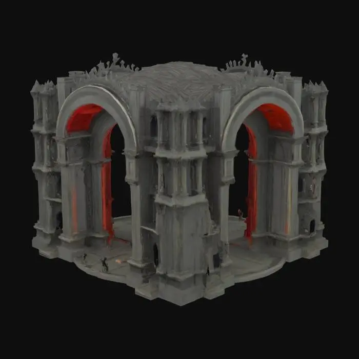 3D model for Dante'nin infernosu şeklinde bir maket 