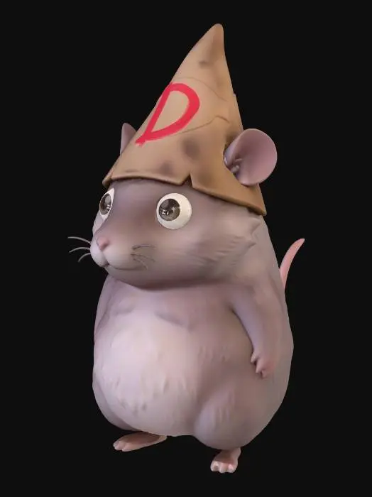3D model for Dunce Hat Rat
