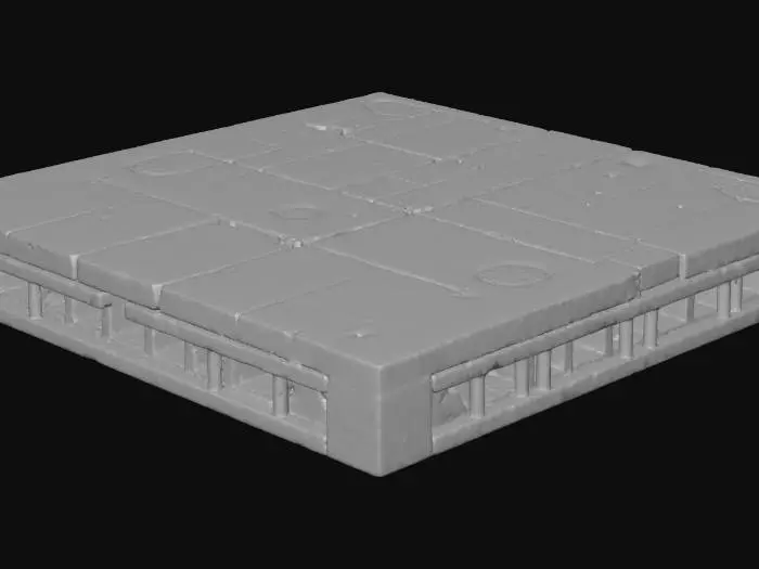 3D model for large section of old wood floor. detailed with scaring, dents, damage, spills.