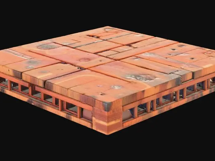 3D model for large section of old wood floor. detailed with scaring, dents, damage, spills.