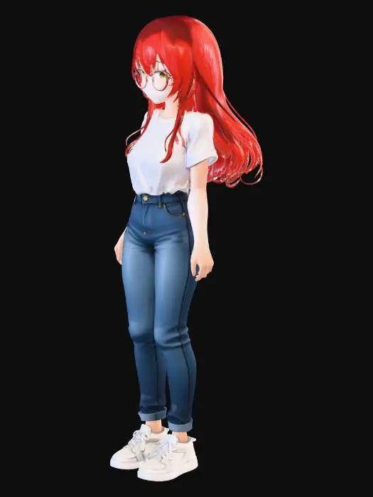 3D model for red hair