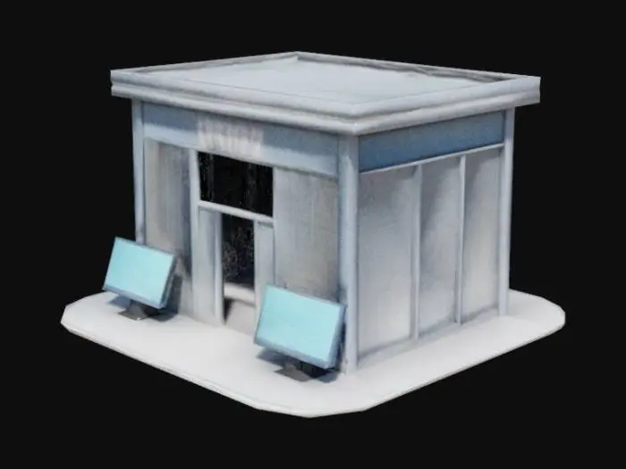 3D model for Modern Storefront Simulation