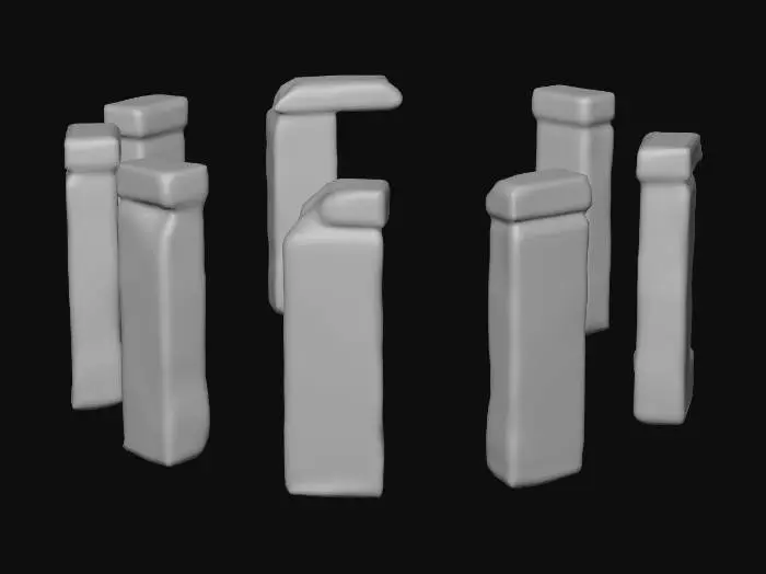 3D model for A circle of standing stones like stonehenge