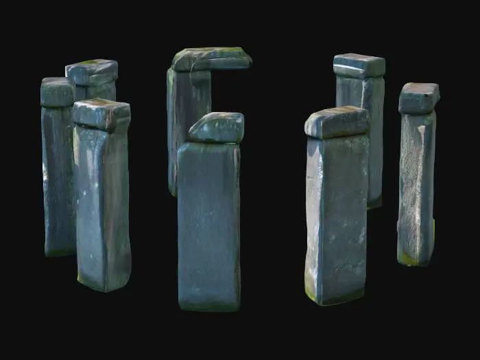 3D model for A circle of standing stones like stonehenge