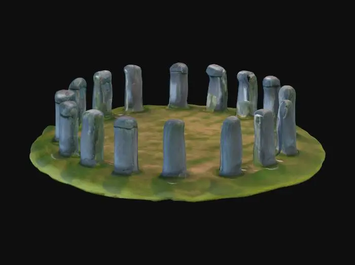 3D model for A circle of standing stones like stonehenge