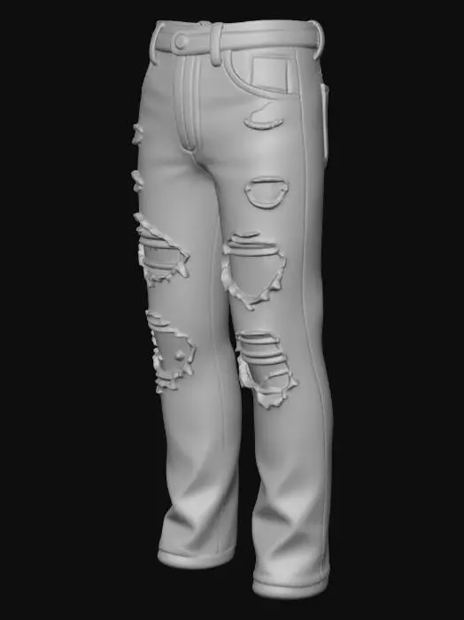 3D model for Rugged Denim Style