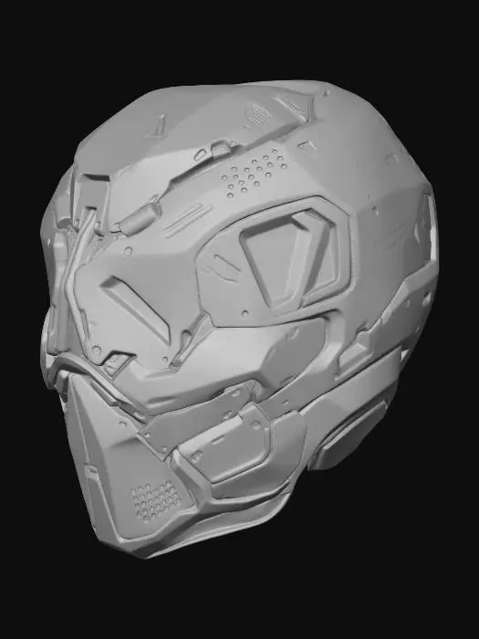 3D model for Futuristic Helmet Design