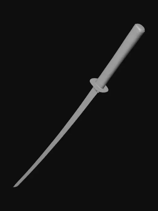 3D model for Engraved Silver Dagger