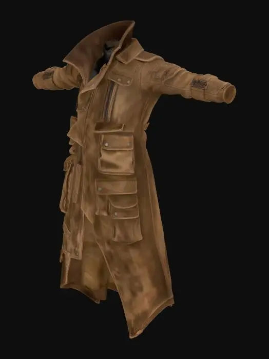 3D model for Rugged Cargo Trench Coat
