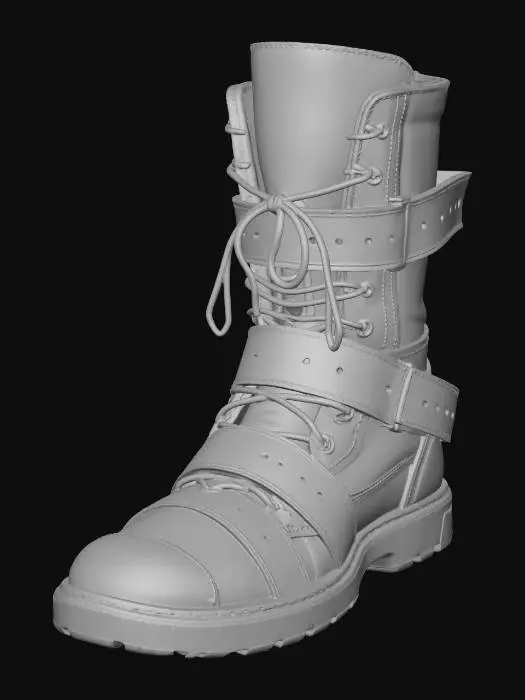 3D model for Mud-Splattered Combat Boot