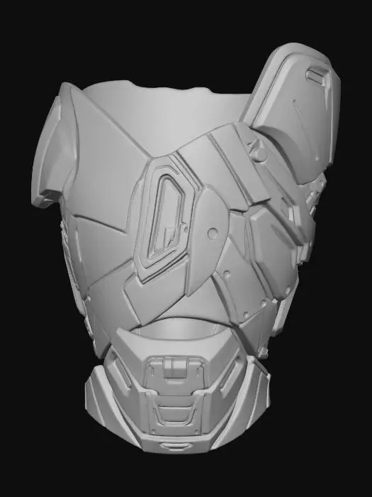 3D model for Cybernetic Battle Helmet