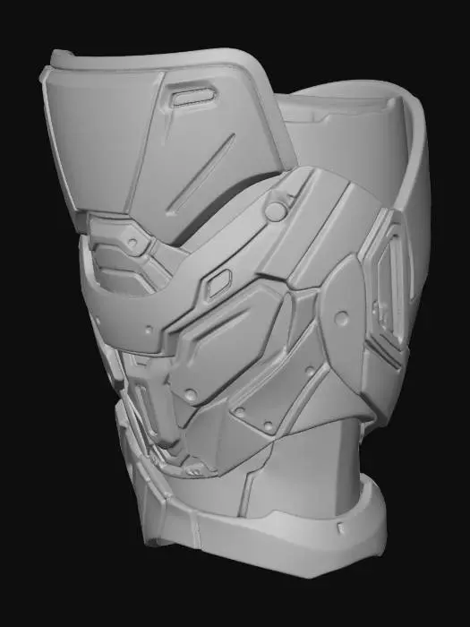 3D model for Cybernetic Battle Helmet