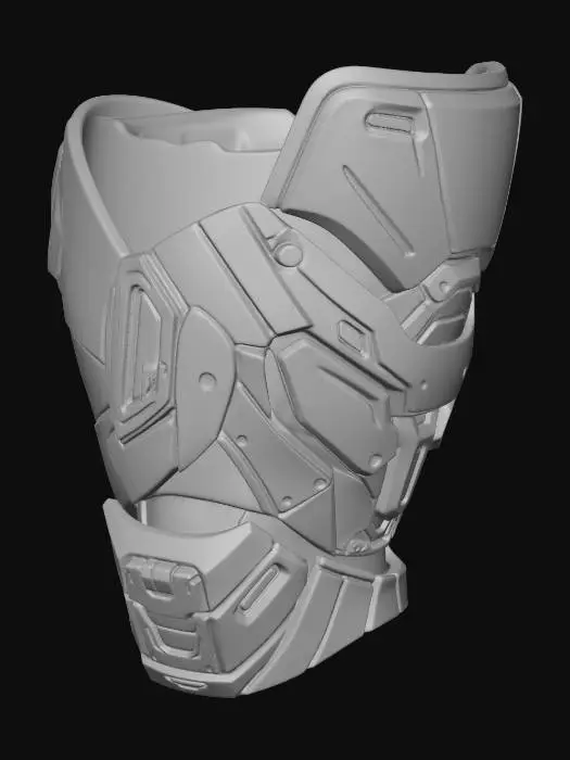 3D model for Cybernetic Battle Helmet